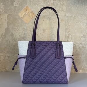 Michael Kors Purple and White Women's Tote Bag
